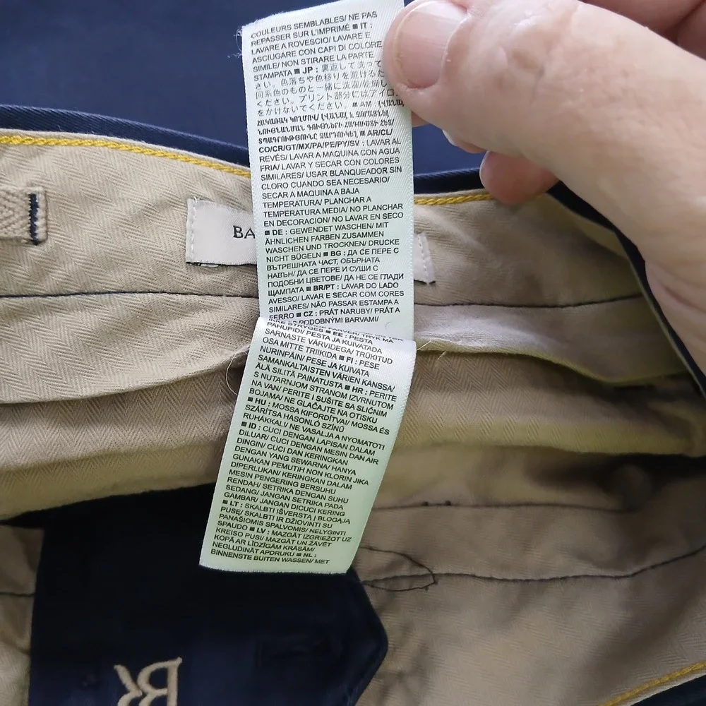 Banana Republic‎ Chino Pants Mens 36x30 Navy Blue Casual